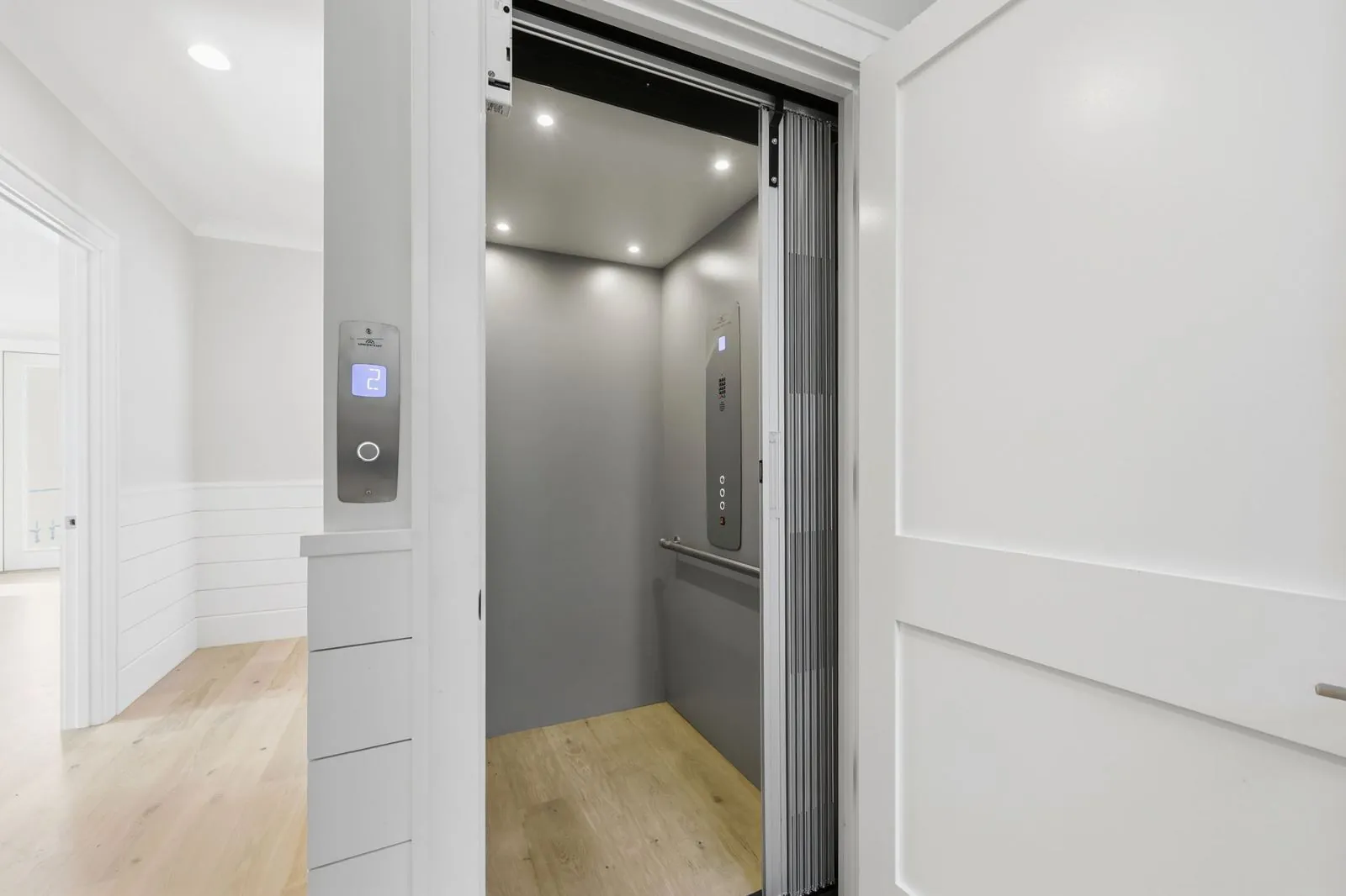 Elevator serving all three levels